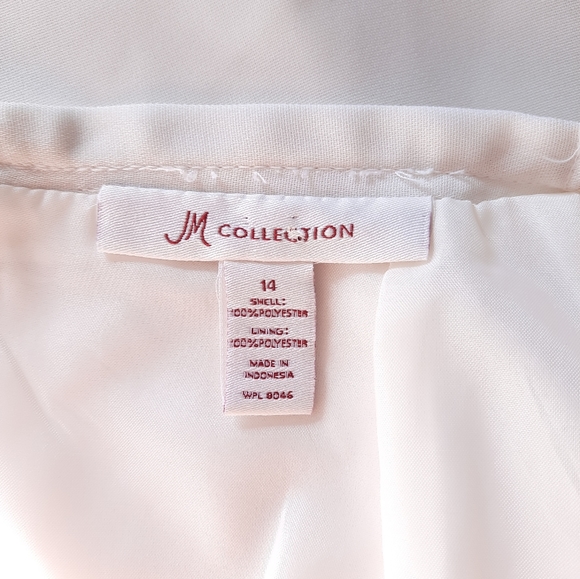 JM Collection Cream Flared Hem Skirt - Picture 3 of 3